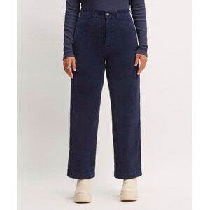 Everlane Wide-Leg Corduroy Pants in Navy
